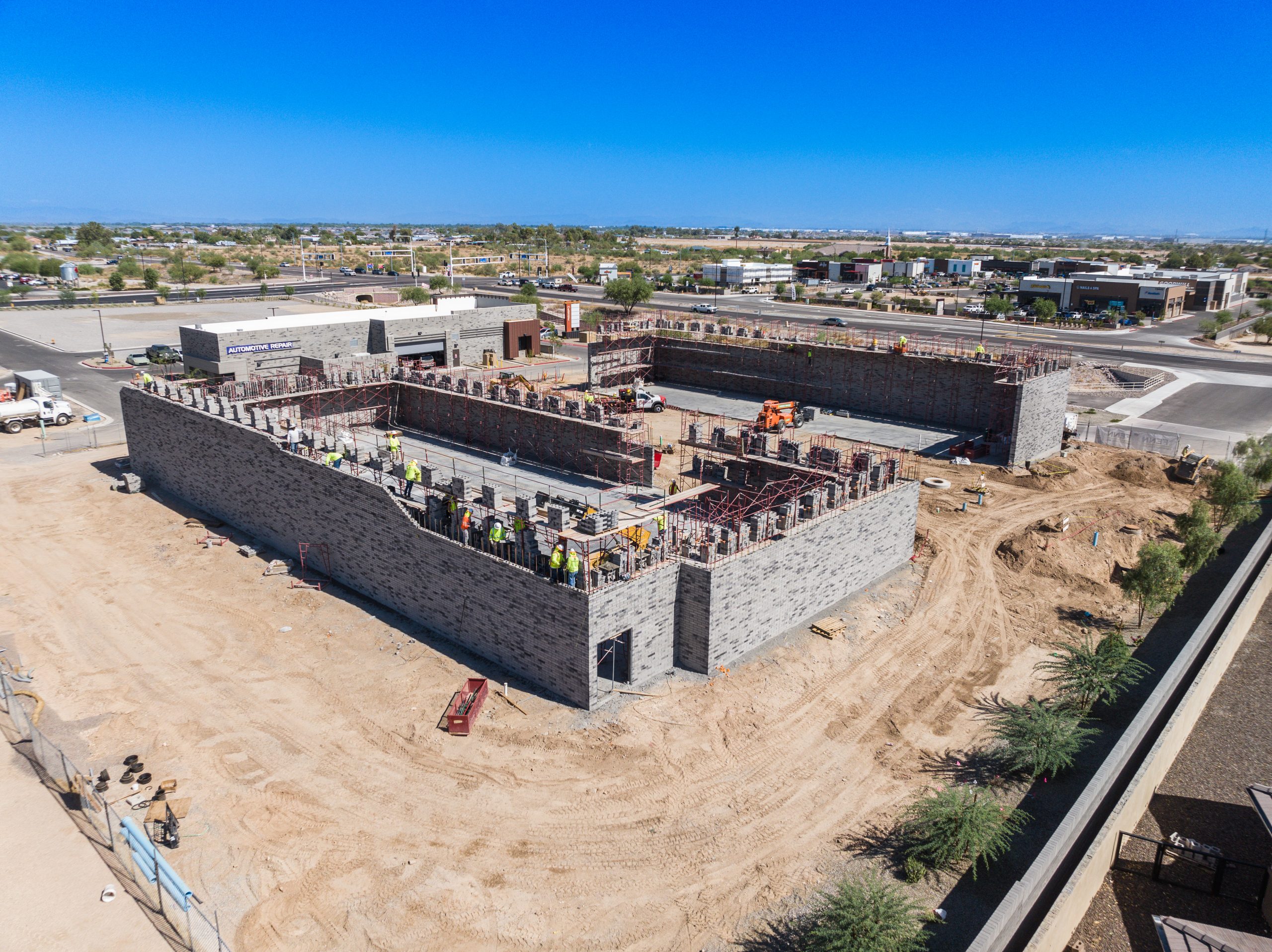 This Work site has been getting worked on long enough to almost be done. Hirschi Masonry of Las Vegas, Nevada