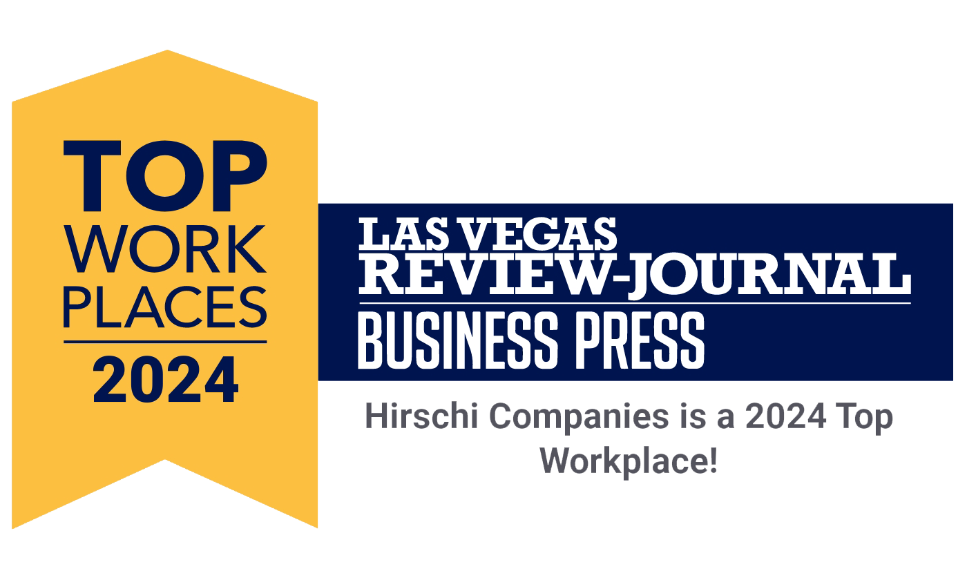 The award for Top Work Places in 2024 was given to Hirschi Masonry by the Las Vegas Review-Journal.