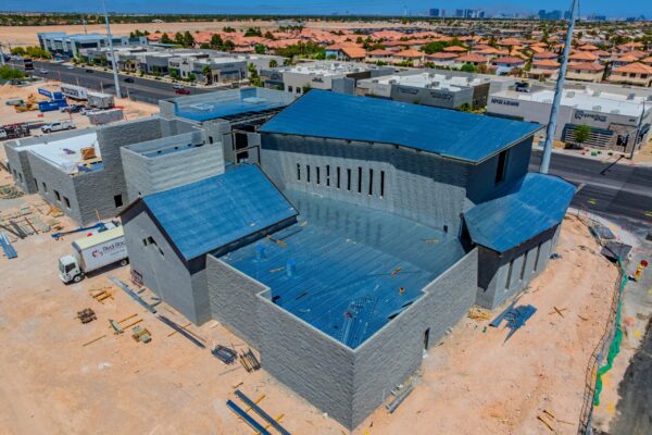 In Las Vegas, Nevada, Hirschi Masonry works on the Grace Presbyterian Church.