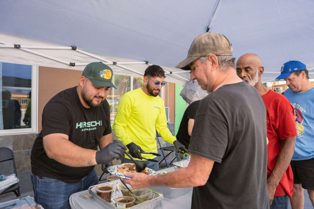 Hirschi Masonry with Hirschi Helping Hands feeds the people who live in Las Vegas, Nevada.