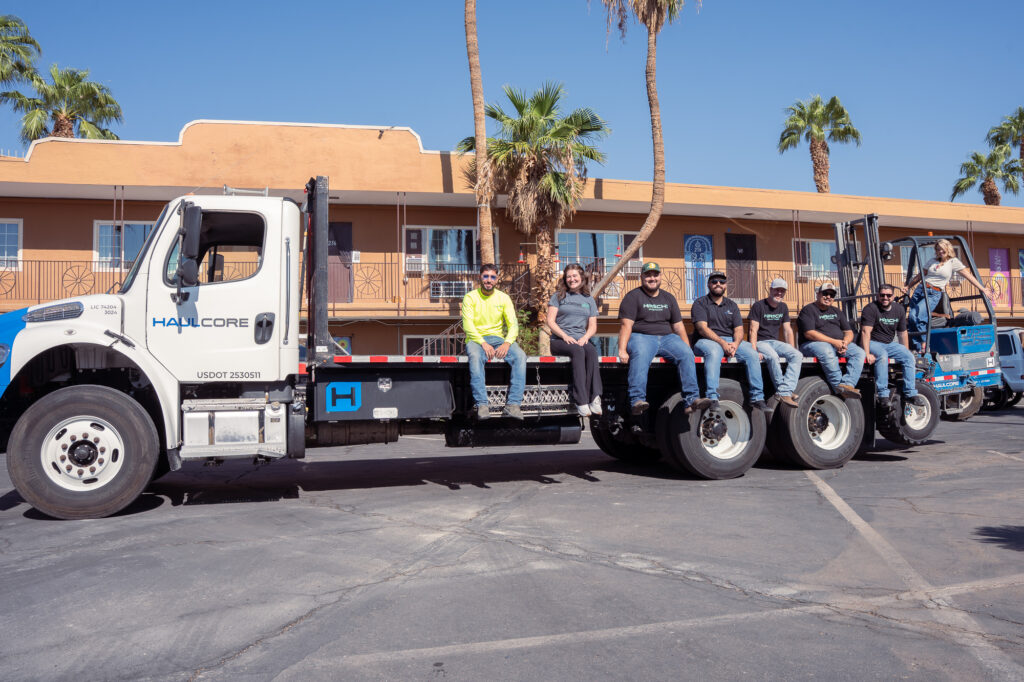 Hirschi Masonry sits on a truck as they serve the community of Las Vegas, Nevada.